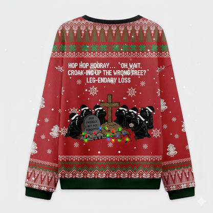 🐸 I’m Fine Everything Is Fine Ugly Christmas Sweater – Crazy Frog Holiday Sweatshirt