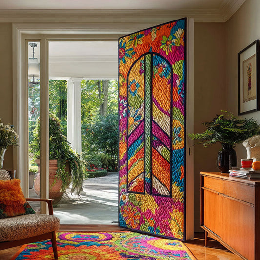 Groovy Aura Quilted Door Cover
