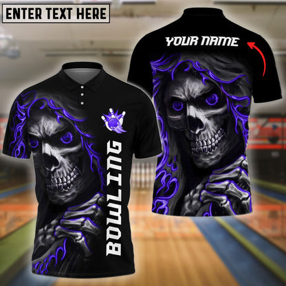 Bowling And Pins Reaper Customized Name 3D Shirt (4 Colors)
