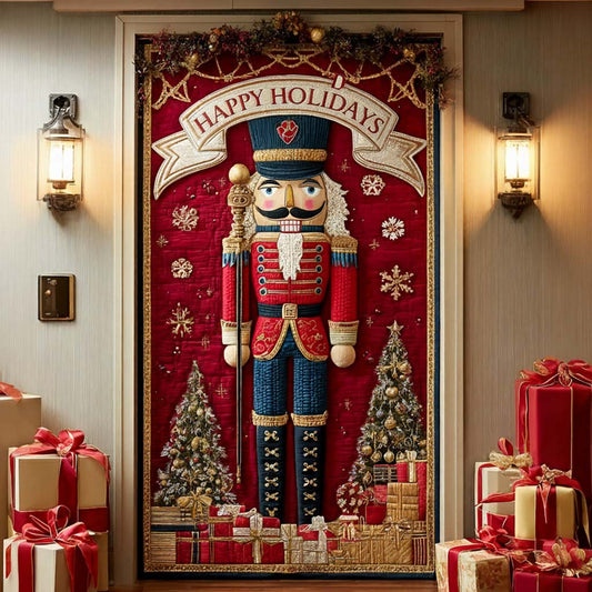 Happy Holidays Quilted Door Cover
