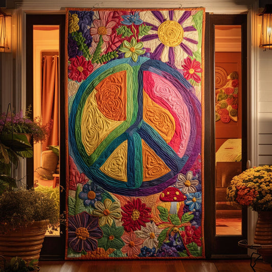 Harmony Waves Quilted Door Cover