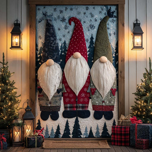 Jolly Old Man Quilted Door Cover