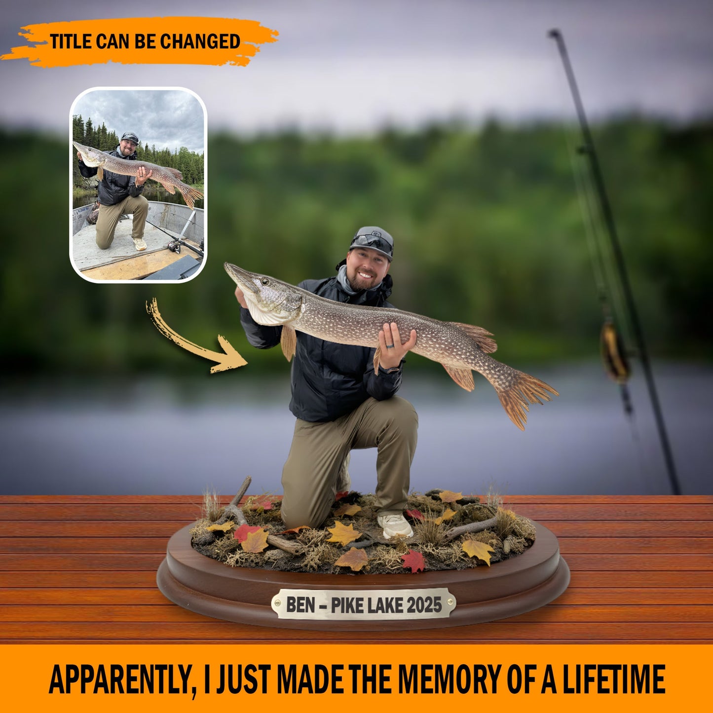 The Big Catch – Personalized Fishing Trophy Acrylic Plaque