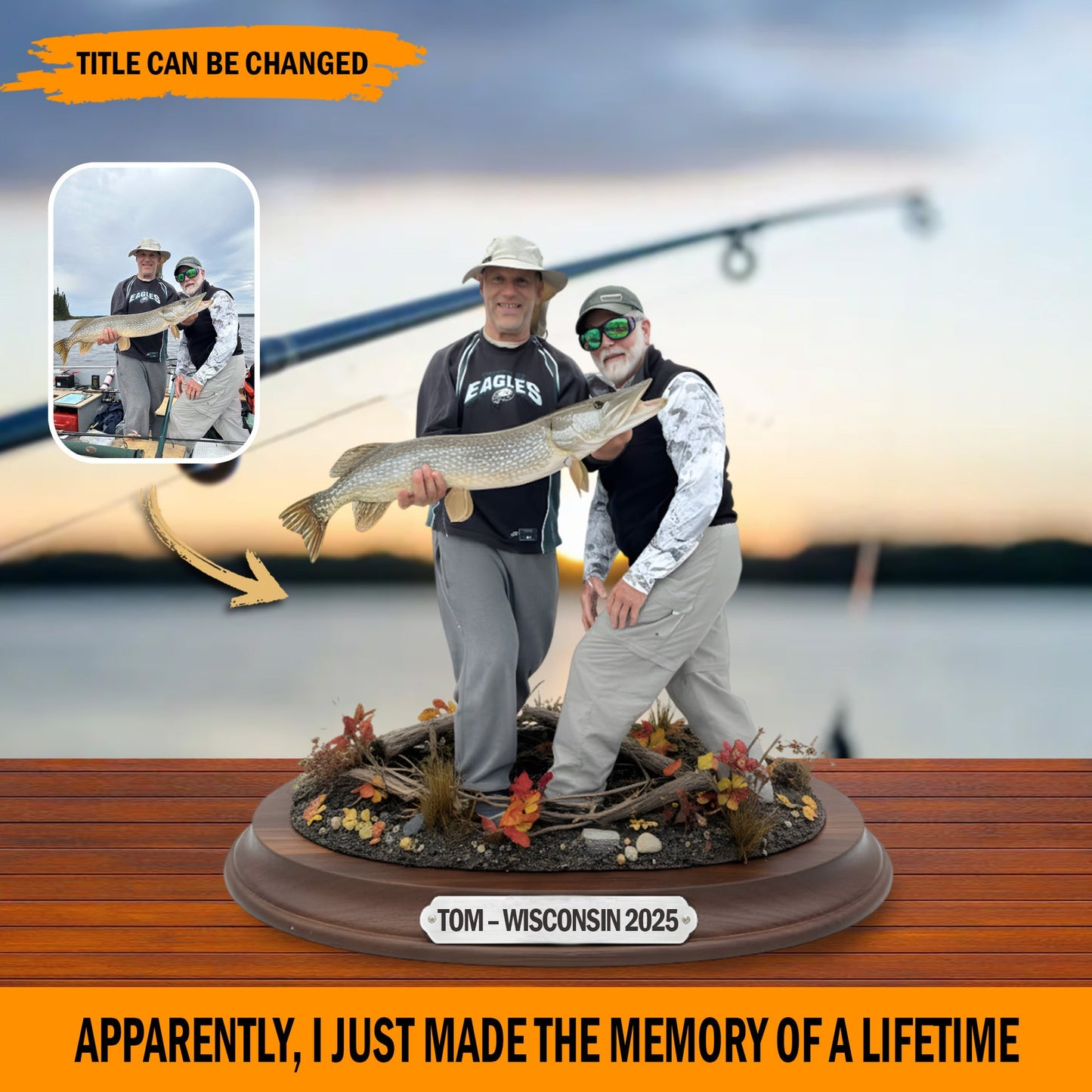 The Big Catch – Personalized Fishing Trophy Acrylic Plaque