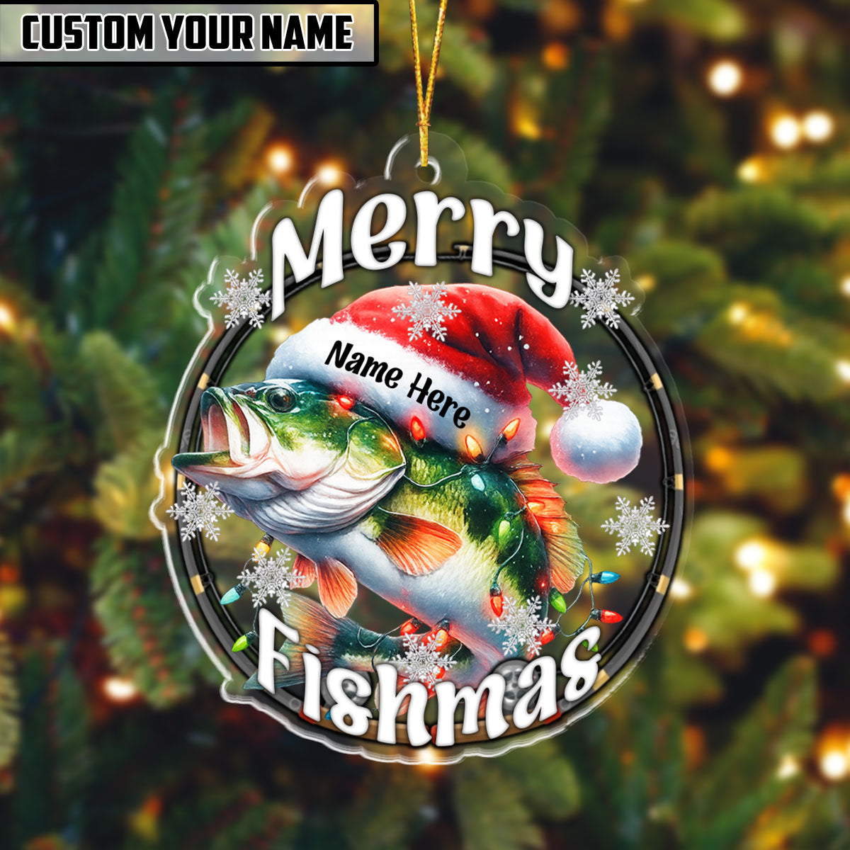 Fishing Customized Acrylic Ornament For Fishing Lovers