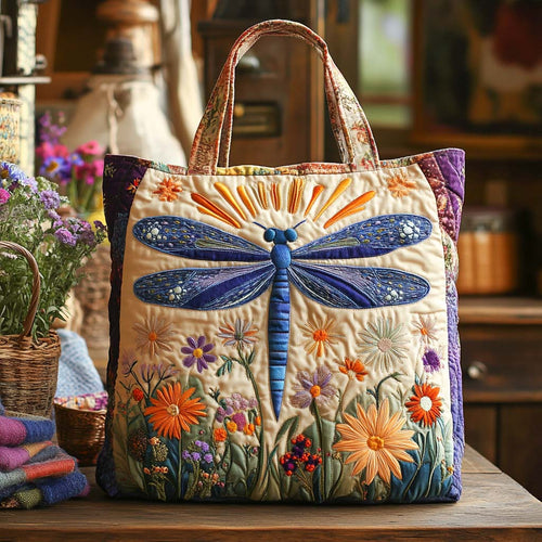 Morning Meadow Quilted Tote Bag