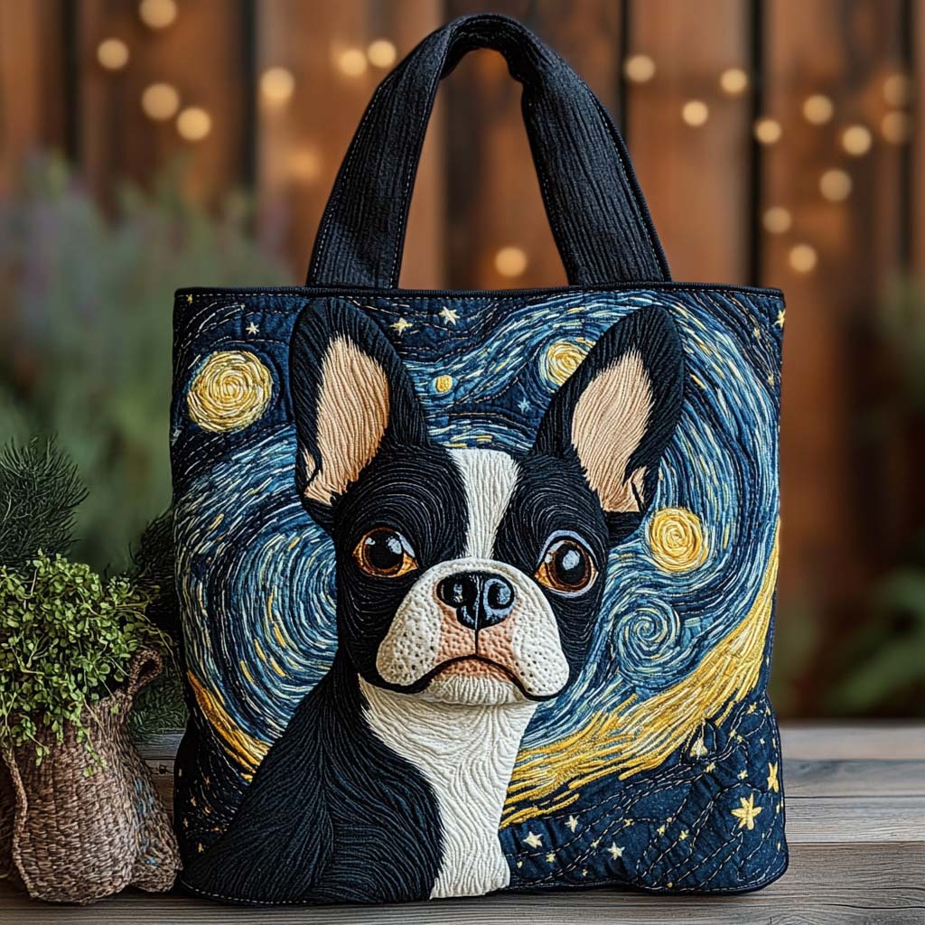 Night Gaze Quilted Tote Bag
