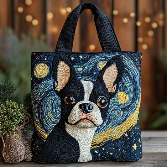 Night Gaze Quilted Tote Bag