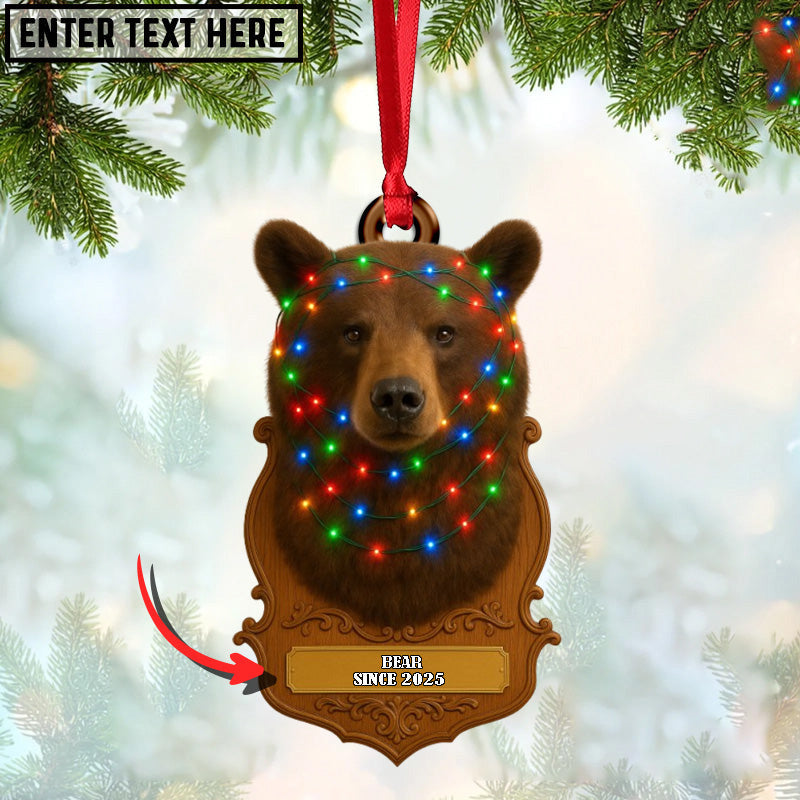 Personalized Trophy Big Game Hunting Christmas 3D Ornament, Custom Holiday Tree Decor, Perfect Gift for Hunter