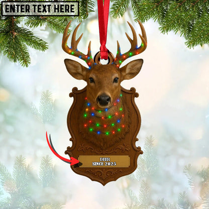 Personalized Trophy Big Game Hunting Christmas 3D Ornament, Custom Holiday Tree Decor, Perfect Gift for Hunter