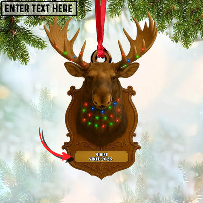 Personalized Trophy Big Game Hunting Christmas 3D Ornament, Custom Holiday Tree Decor, Perfect Gift for Hunter