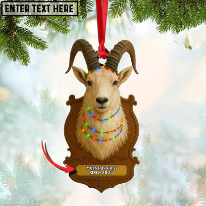 Personalized Trophy Big Game Hunting Christmas 3D Ornament, Custom Holiday Tree Decor, Perfect Gift for Hunter
