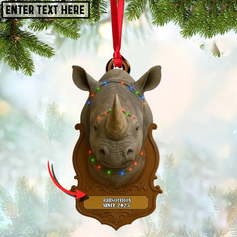 Personalized Trophy Big Game Hunting Christmas 3D Ornament, Custom Holiday Tree Decor, Perfect Gift for Hunter