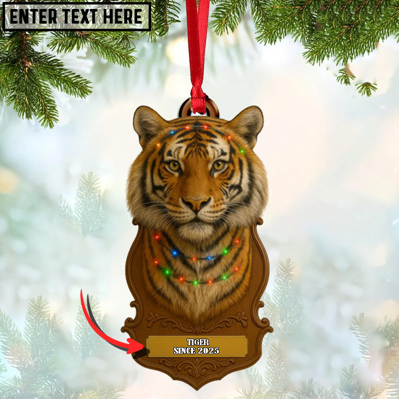 Personalized Trophy Big Game Hunting Christmas 3D Ornament, Custom Holiday Tree Decor, Perfect Gift for Hunter