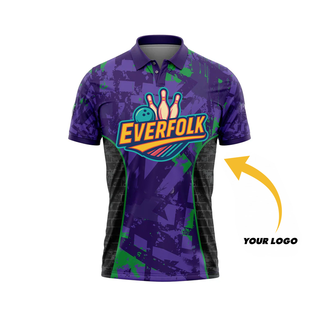 Custom Logo And Name Purple Grey Jersey