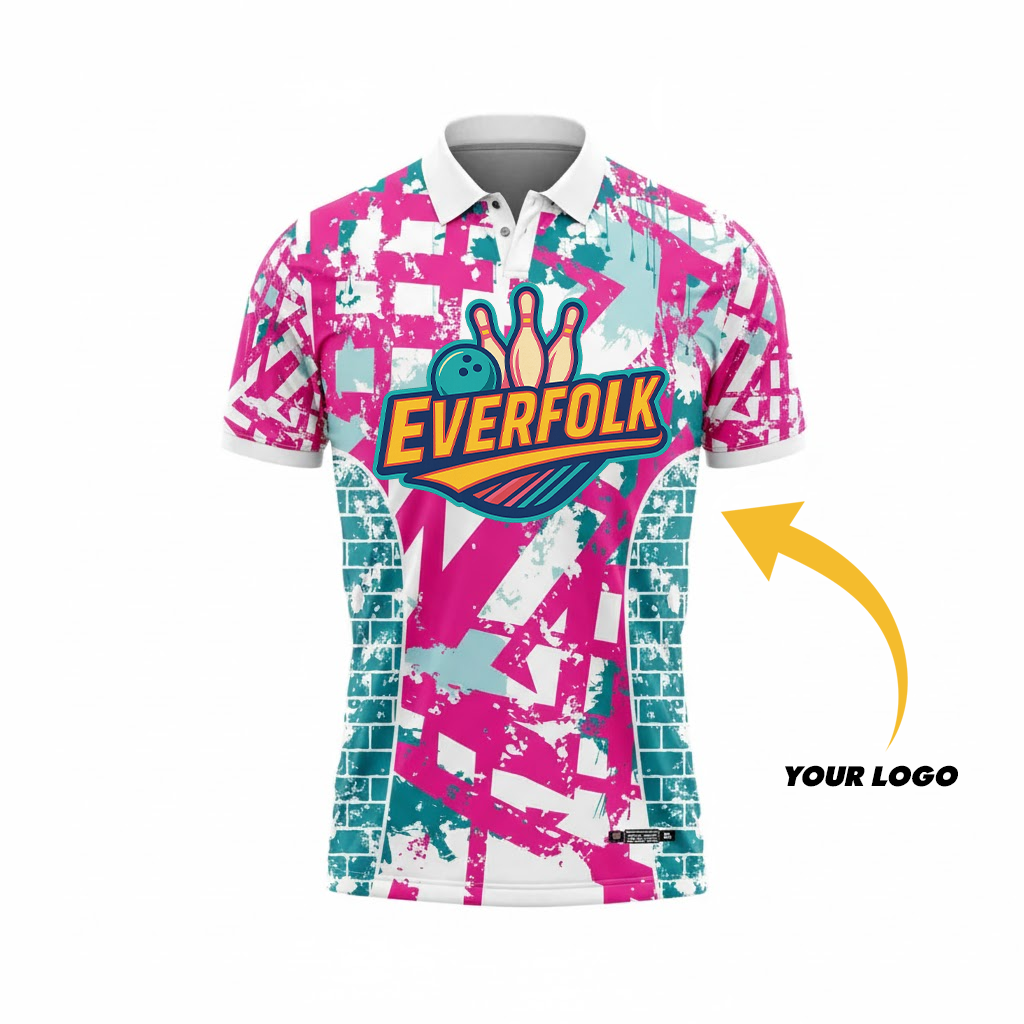 Custom Logo And Name White Aqua Pink Jersey