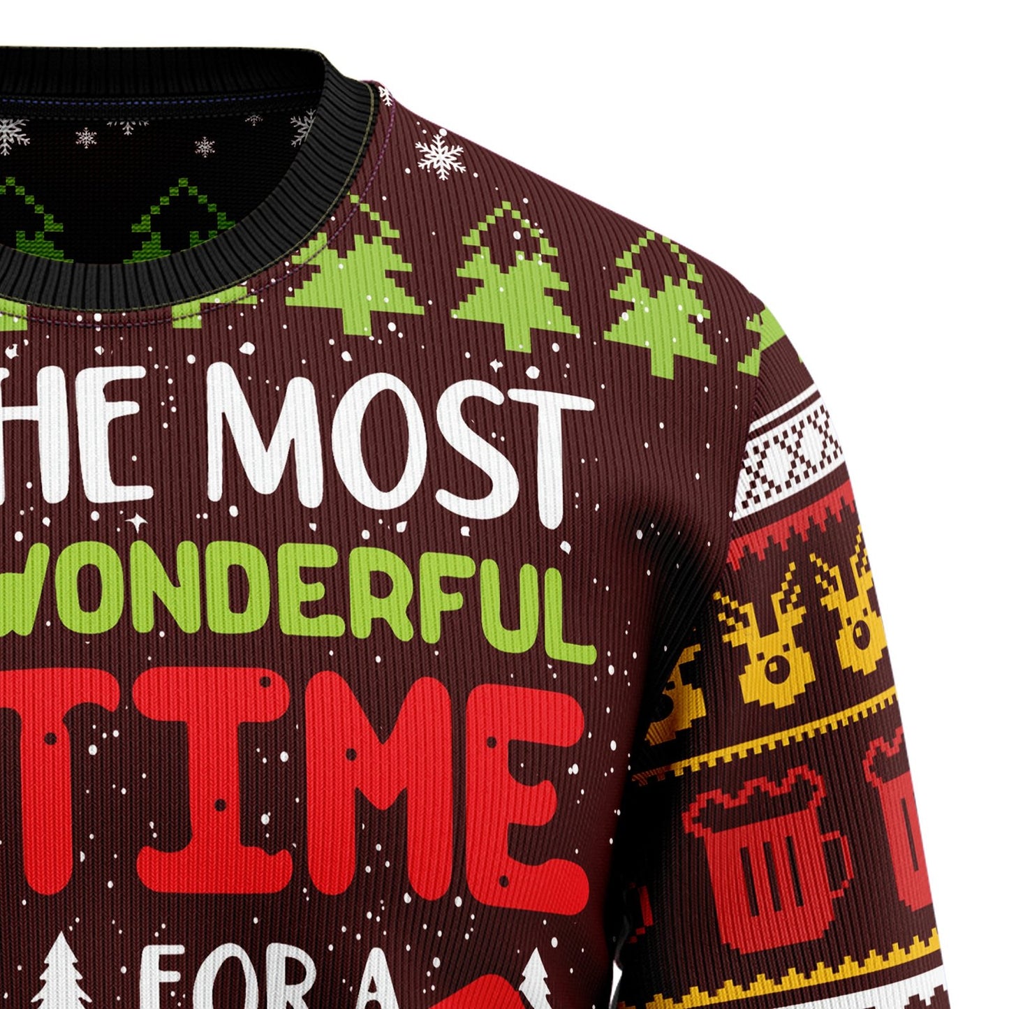 Time For Beer Ugly Christmas Sweater