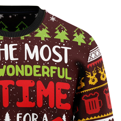 Time For Beer Ugly Christmas Sweater