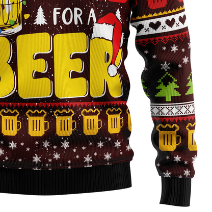Time For Beer Ugly Christmas Sweater