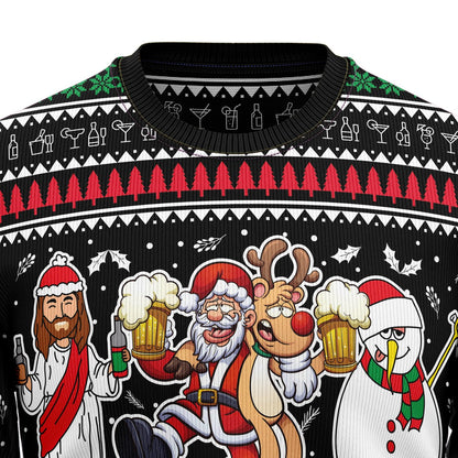 Santa Claus Jesus Friend Ugly Christmas Sweater