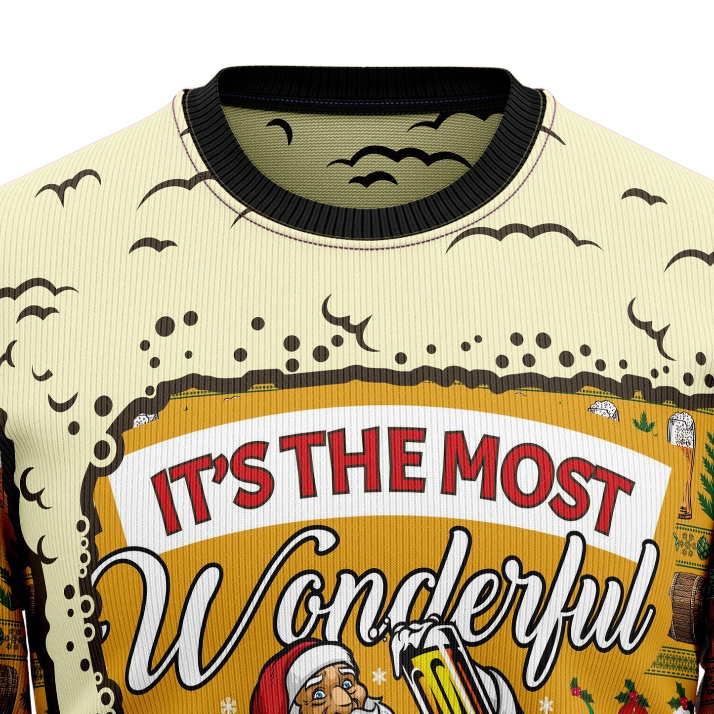 Christmas Most Wonderful Time For Beer Ugly Christmas Sweater