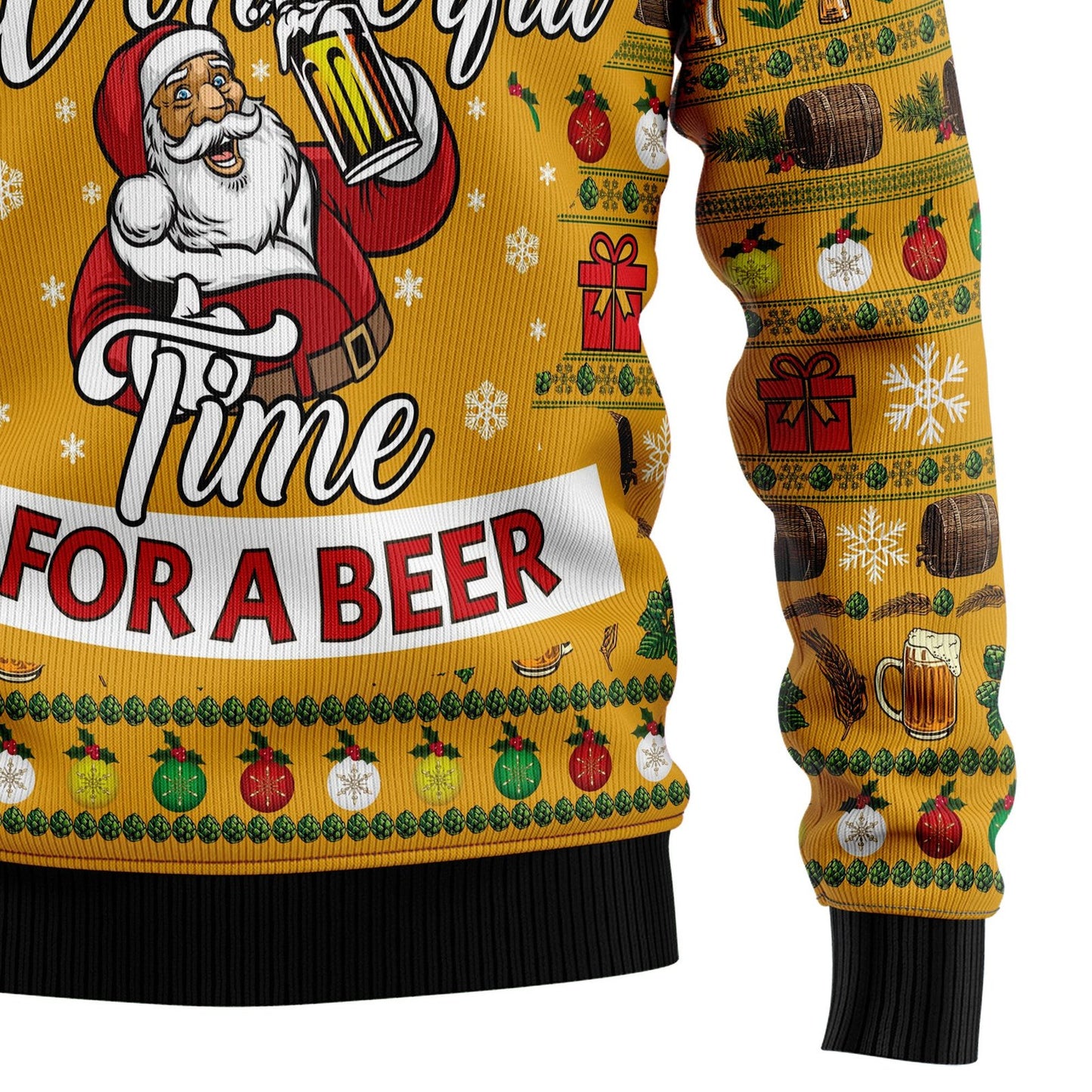 Christmas Most Wonderful Time For Beer Ugly Christmas Sweater