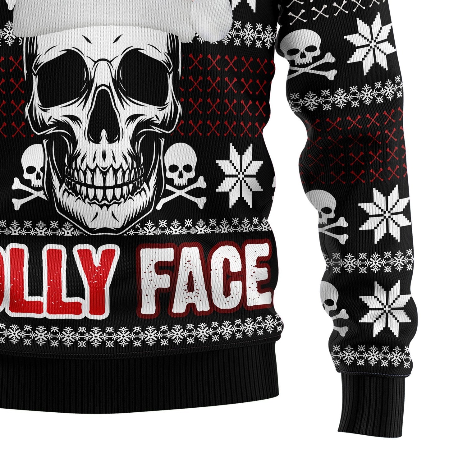 Skull Jolly Face Ugly Christmas Sweater