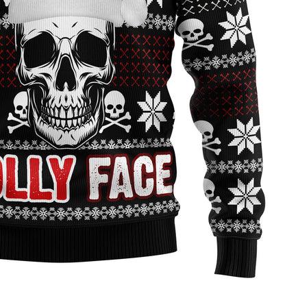 Skull Jolly Face Ugly Christmas Sweater