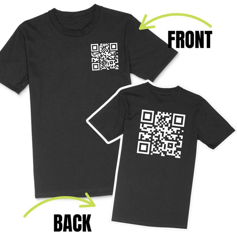 Funny FU QR Code T Shirt 2 Shaped