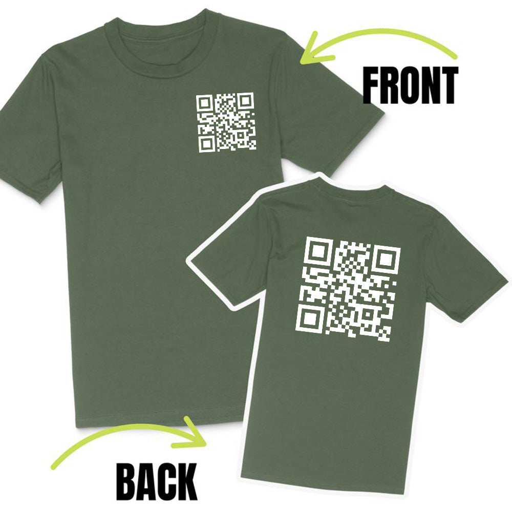 Funny FU QR Code T Shirt 2 Shaped