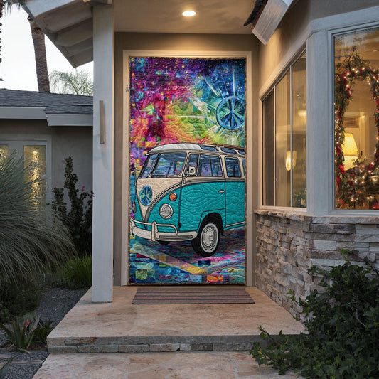 Rainbow Ride Quilted Door Cover