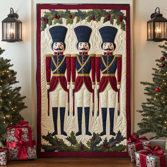 Red Holly Quilted Door Cover