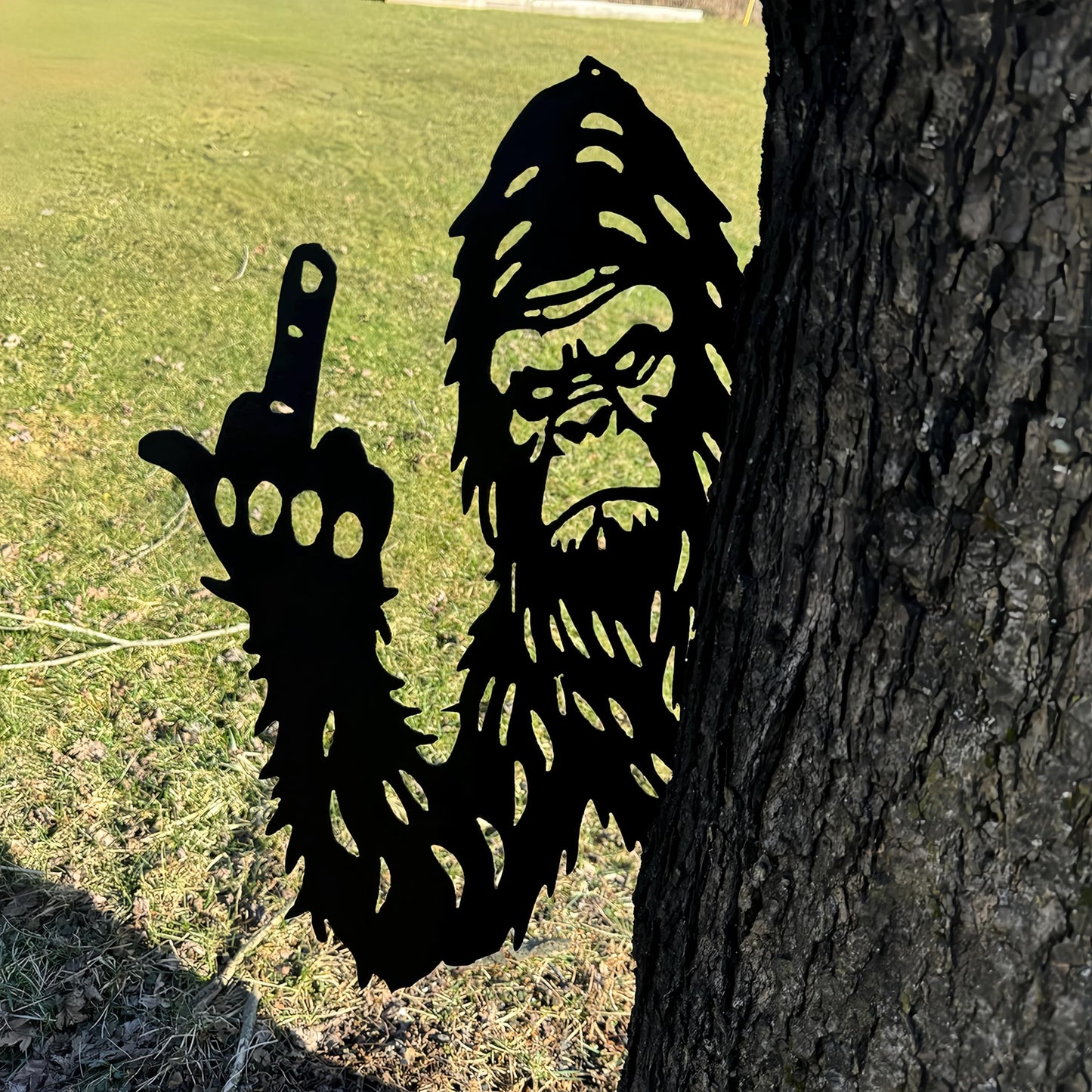 Peeping middle finger animal metal sign🏡Yard Art Decor
