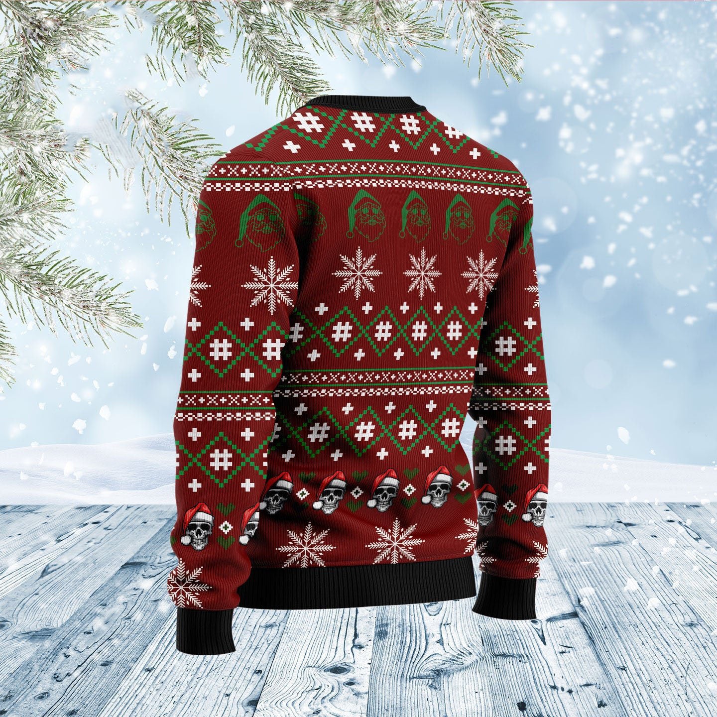 Santa Skull Ugly Christmas Sweater