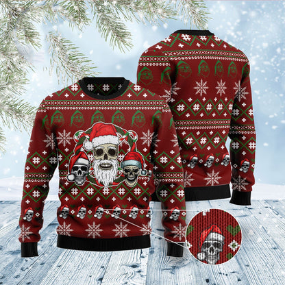Santa Skull Ugly Christmas Sweater