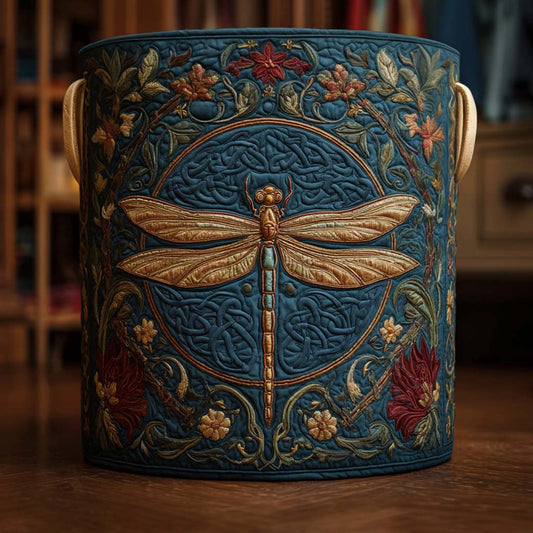 Summer Bloom Quilted Laundry Basket