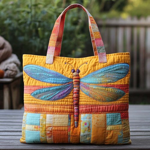 Sunlit Pathway Quilted Tote Bag