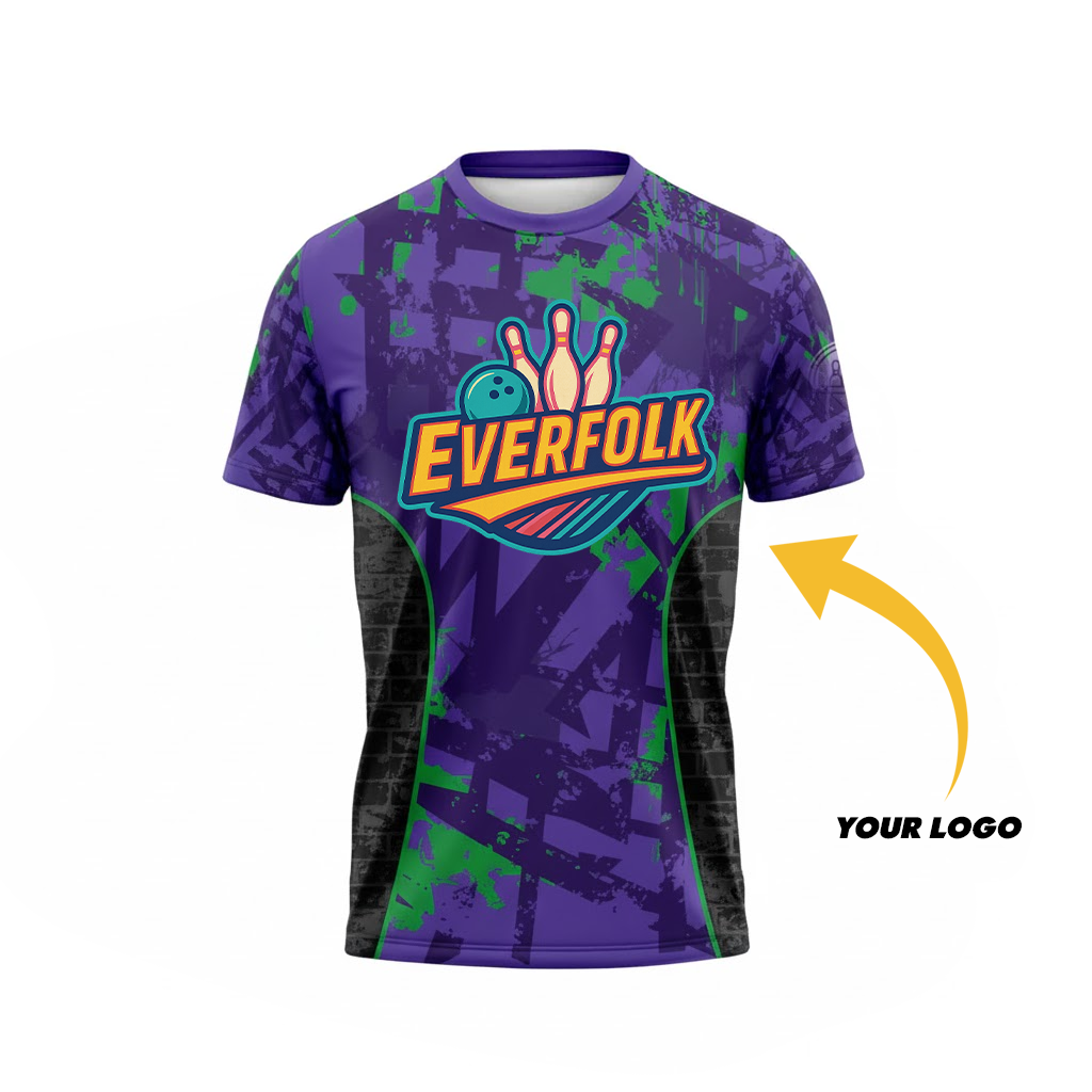 Custom Logo And Name Purple Grey Jersey
