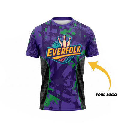 Custom Logo And Name Purple Grey Jersey