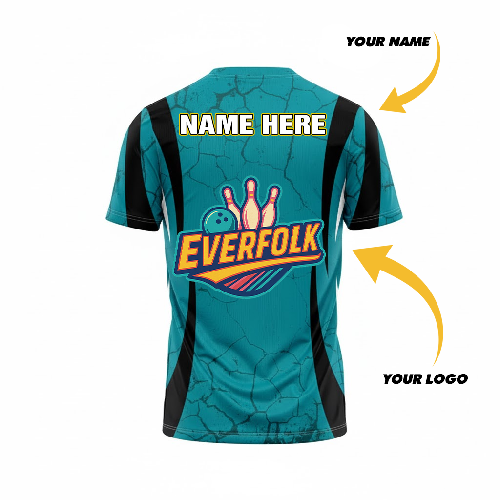 Custom Logo And Name Teal Jersey