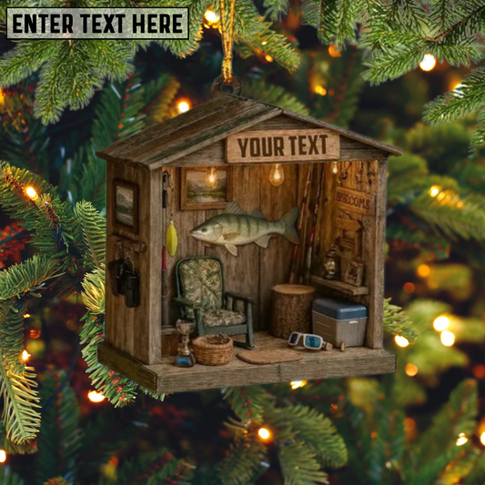 Fishing Enthusiast Christmas Ornament, Personalized Home Decoration