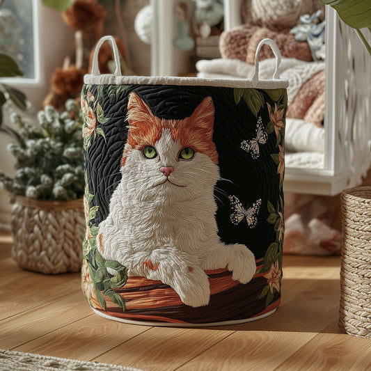 Whisker Lane Quilted Laundry Basket