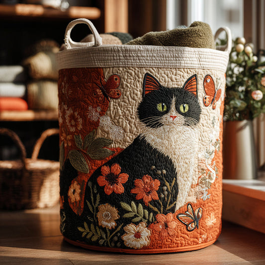 Woodland Whiskers Quilted Laundry Basket
