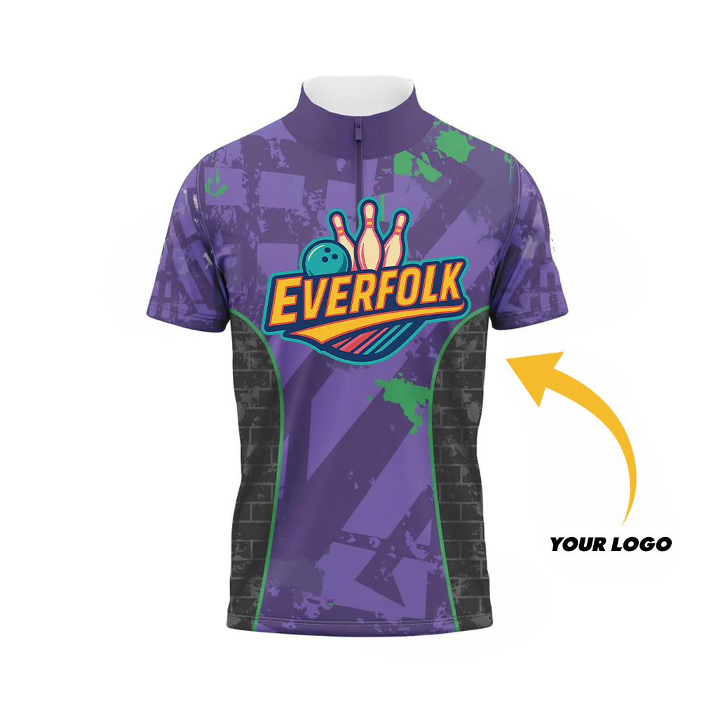 Custom Logo And Name Purple Grey Jersey