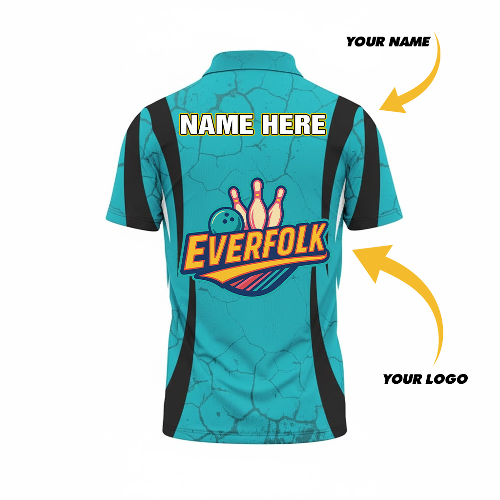 Custom Logo And Name Teal Jersey