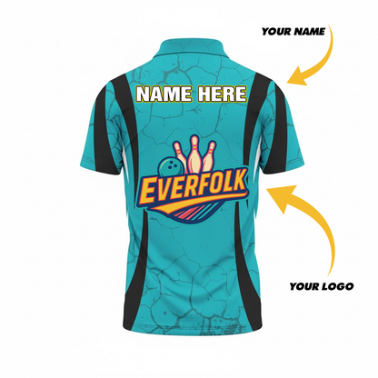 Custom Logo And Name Teal Jersey