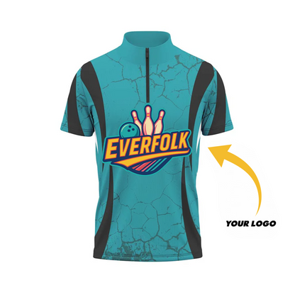 Custom Logo And Name Teal Jersey