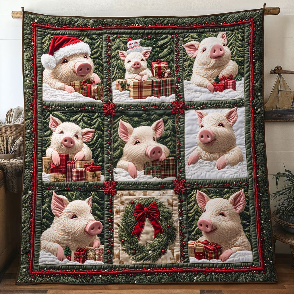 Snowy Pig Quilt