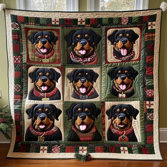 Winter Rottweiler Quilt