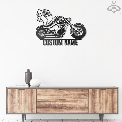 Custom Santa Claus Motorcycle Metal